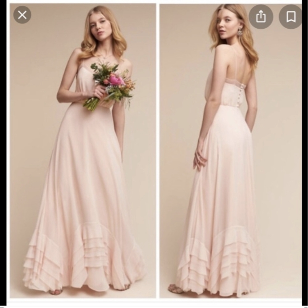 Watters and Watters BHLDN Dove Formal Bridesmaid Dress in ice pink